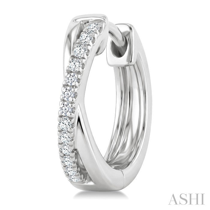 X' Petite Diamond Fashion Huggie Earrings