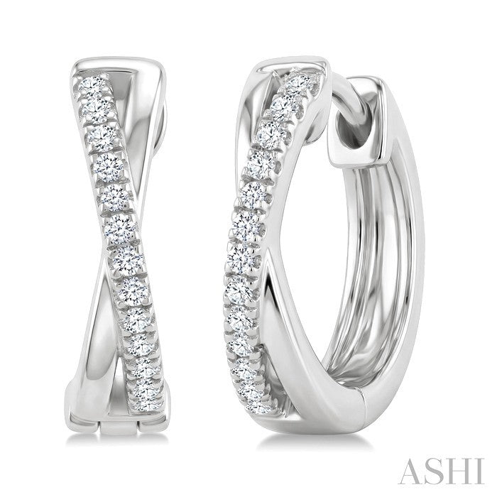 X' Petite Diamond Fashion Huggie Earrings