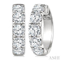 Round Shape Diamond Hoop Earrings