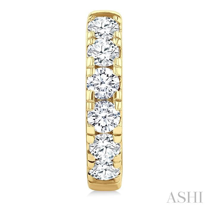 Round Shape Diamond Hoop Earrings