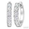Round Shape Diamond Hoop Earrings