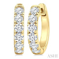 Round Shape Diamond Hoop Earrings