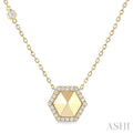 Hexagon Shape Diamond Fashion Necklace