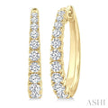 Graduated Diamond Fashion Hoop Earrings
