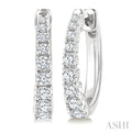 Graduated Diamond Fashion Hoop Earrings