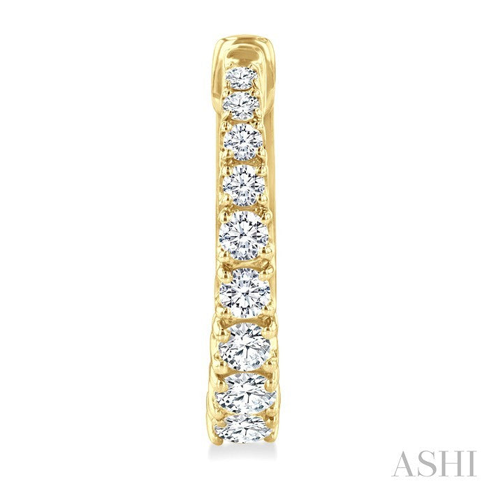Graduated Diamond Fashion Hoop Earrings