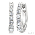 Graduated Petite Diamond Huggie Fashion Earrings