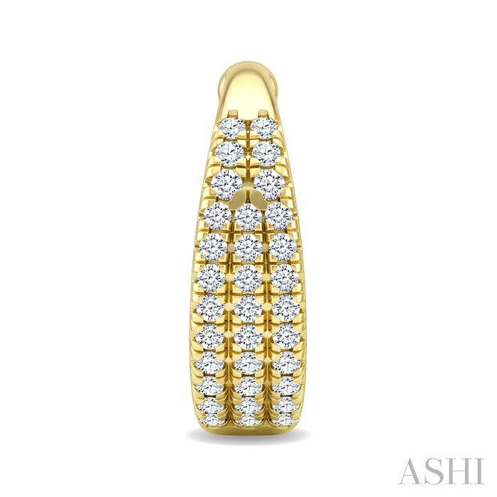 Petite Diamond Fashion Huggie Cuff Earrings