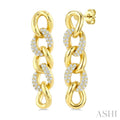 Curb Link Diamond Fashion Earrings