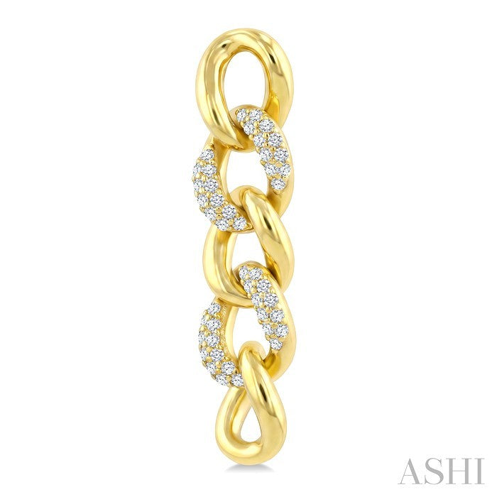 Curb Link Diamond Fashion Earrings