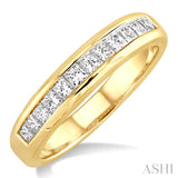 1.00 ctw Princess Cut Diamond Band in 14K Yellow Gold