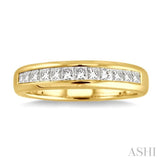 1.00 ctw Princess Cut Diamond Band in 14K Yellow Gold