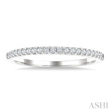 1/5 Ctw Round Cut Diamond Wedding Band in 14K White Gold