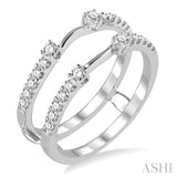 1/2 ctw Round Cut Diamond Insert Ring in 14K White Gold