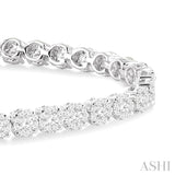 3 ctw Round Cut Lovebright Diamond Tennis Bracelet in 14K White Gold