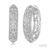 1/20 ctw Round Cut Diamond Fashion Earrings in Sterling Silver