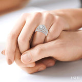 1 3/8 ctw Diamond Semi-mount Engagement Ring in 14K White Gold