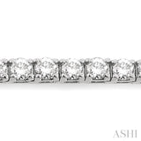 9 Ctw Square Shape Round Cut Diamond Tennis Bracelet in 14K White gold