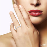 1/10 Ctw Channel Set 11 Stone Round Cut Diamond Wedding Band in 14K White Gold