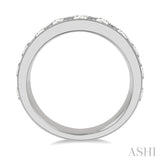 2.00 ctw Channel Set 11 Stone Round Cut Diamond Wedding Band in 14K White Gold