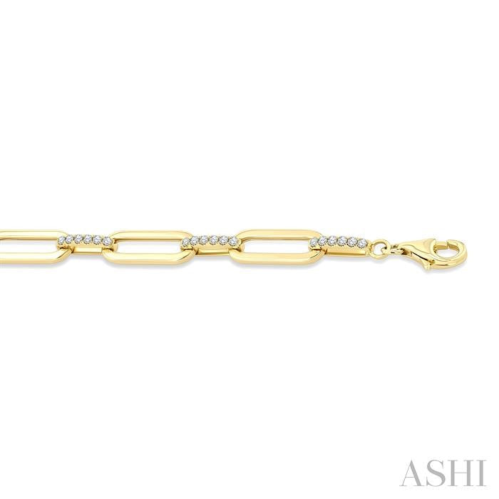 Aeris Gold Paperclip Diamond Fashion Bracelet