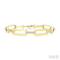 Aeris Gold Paperclip Diamond Fashion Bracelet