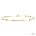 Diamond Station Chain Bracelet