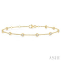 Diamond Station Chain Bracelet