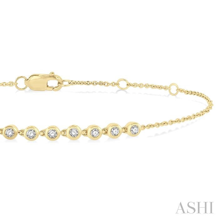 Bezel Set Petite Diamond Fashion Chain Bracelet