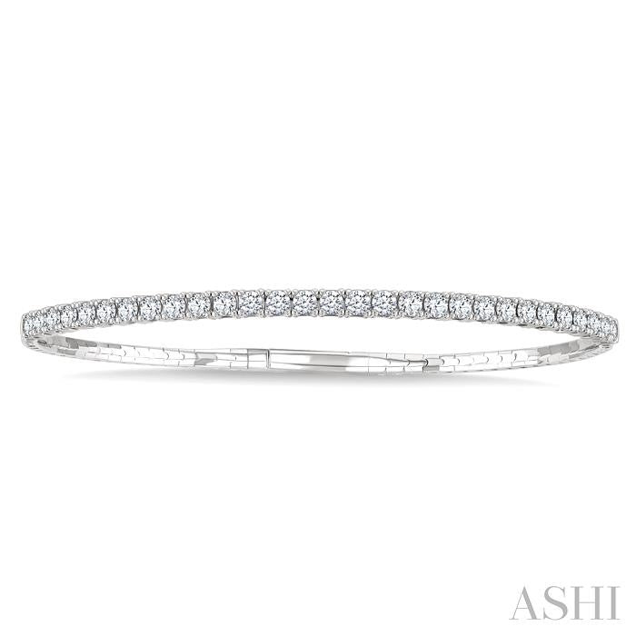 Diamond Halfway Straight Flex Bangle