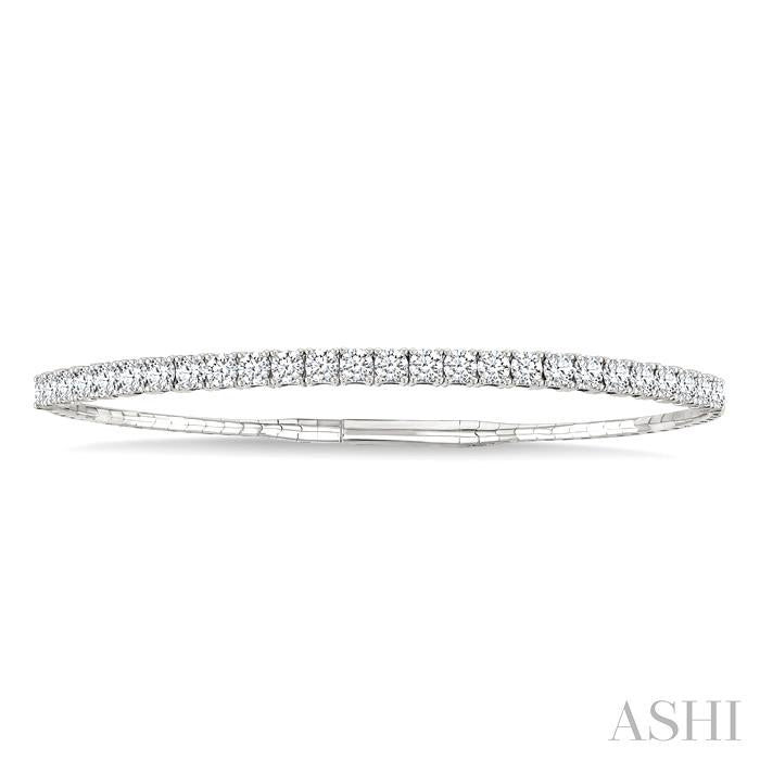 Diamond Halfway Straight Flex Bangle