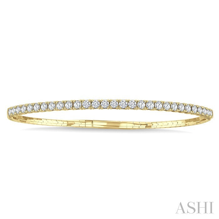 Diamond Halfway Straight Flex Bangle