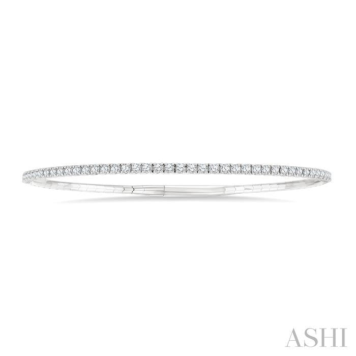Diamond Halfway Straight Flex Bangle