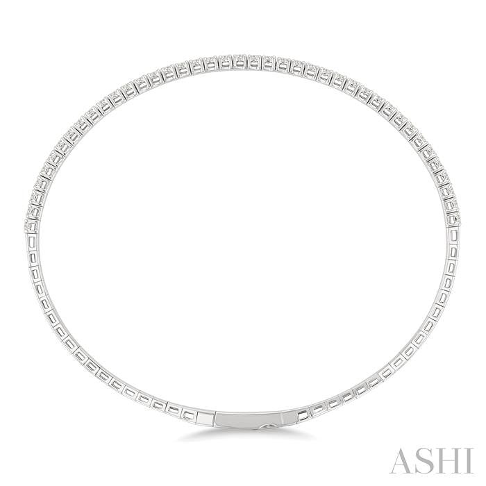 Diamond Halfway Straight Flex Bangle