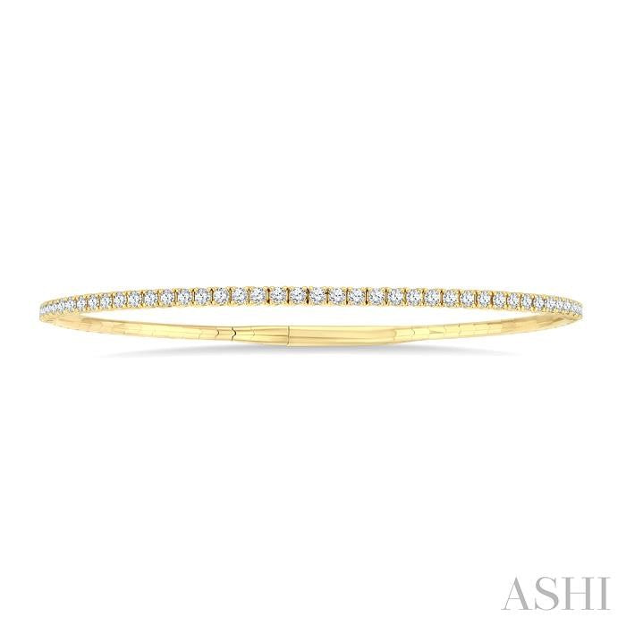 Diamond Halfway Straight Flex Bangle