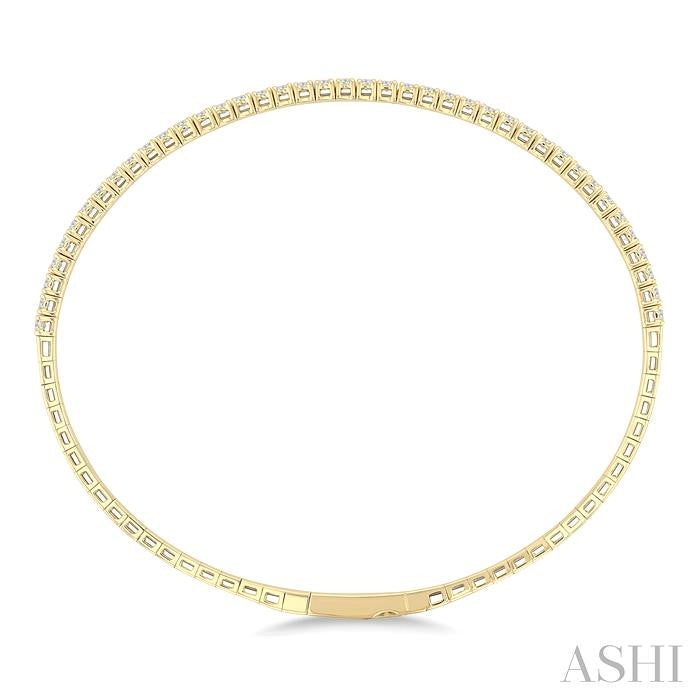 Diamond Halfway Straight Flex Bangle