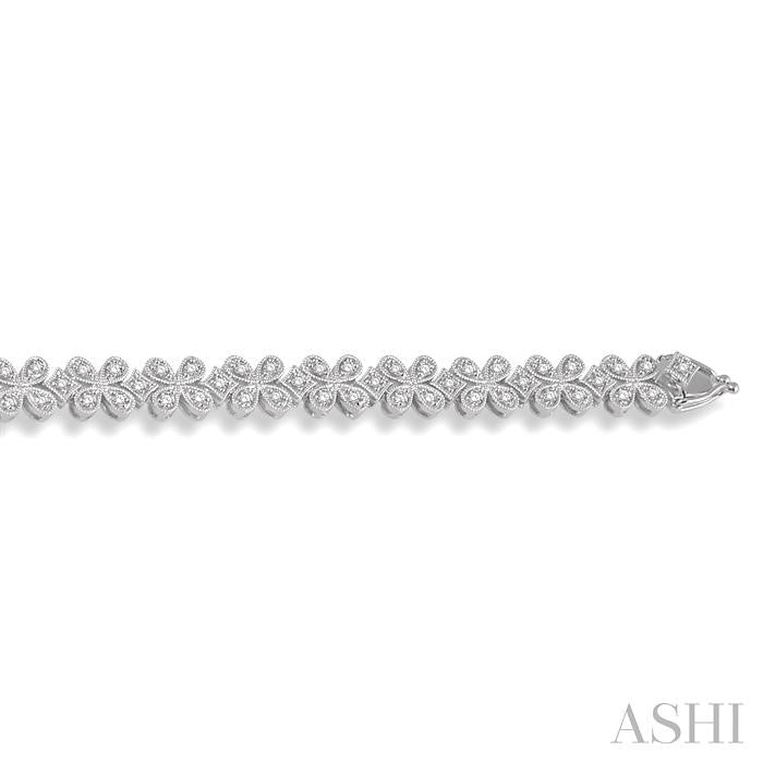Floral Link Diamond Bracelet