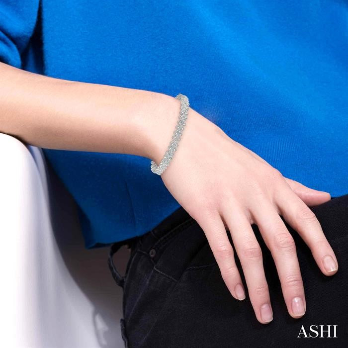 Floral Link Diamond Bracelet