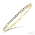 Diamond Halfway Graduated Flex Bangle