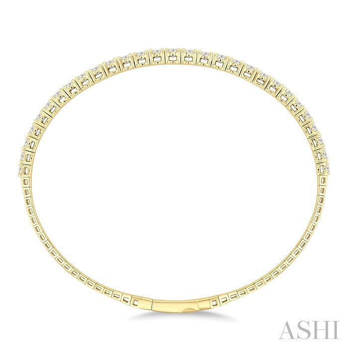 Diamond Halfway Graduated Flex Bangle