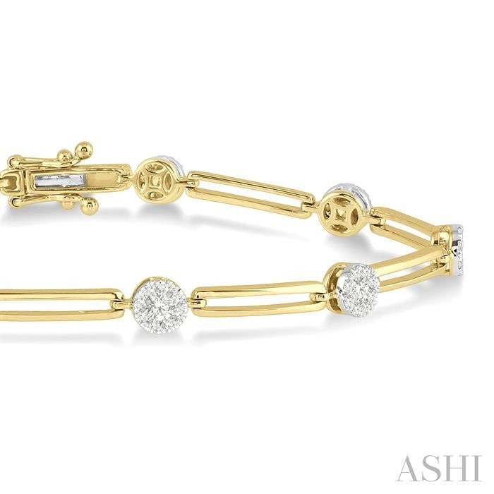 Paperclip Lovebright Diamond Fashion Bracelet