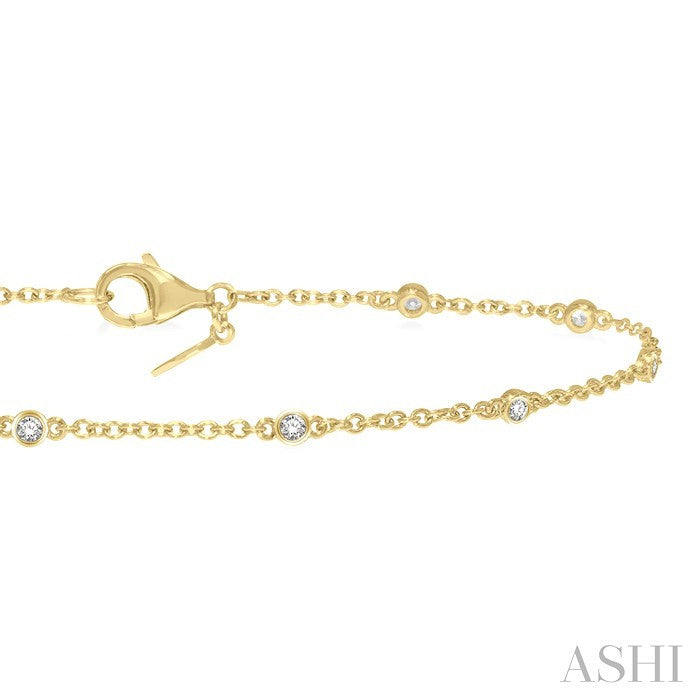 Diamond Station Chain Bracelet