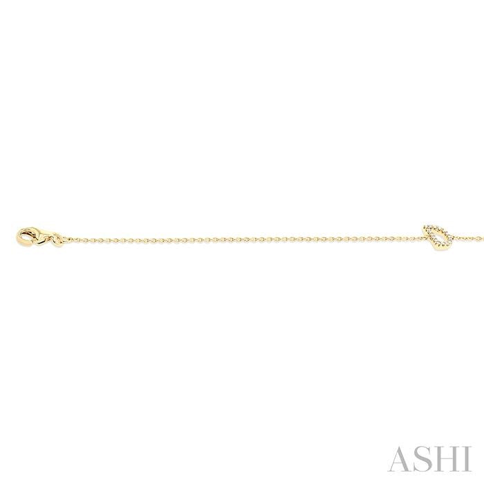 Block 'D' Initial Diamond Chain Bracelet