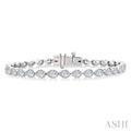 Pear Shape East-West Bezel Set Diamond Tennis Bracelet
