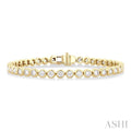 Round Shape Bezel Set Diamond Tennis Bracelet