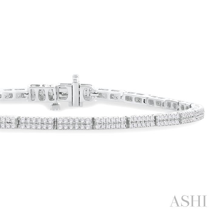 Double Row Diamond Tennis Bracelet