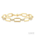 Aeris Gold Paperclip Diamond Fashion Bracelet
