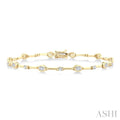 Oval Shape Bezel Set Diamond Bracelet