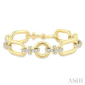 Aeris Gold Bold Link Diamond Fashion Bracelet