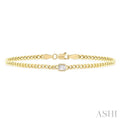 Emerald Shape Curb Diamond Fashion Bracelet